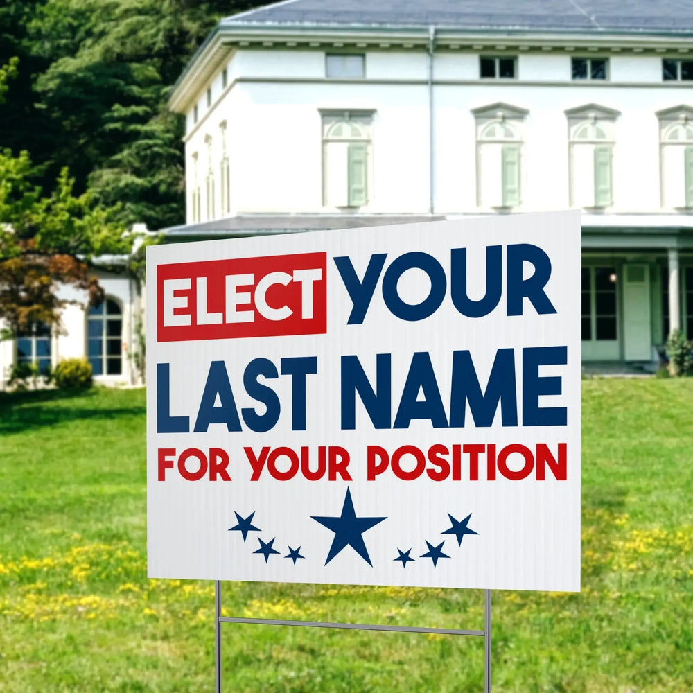 Stars Political Yard Signs - iCustomLabel