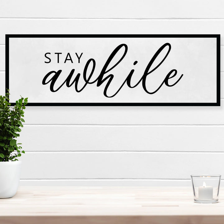 Stay Awhile Entryway Wall Decor - iCustomLabel