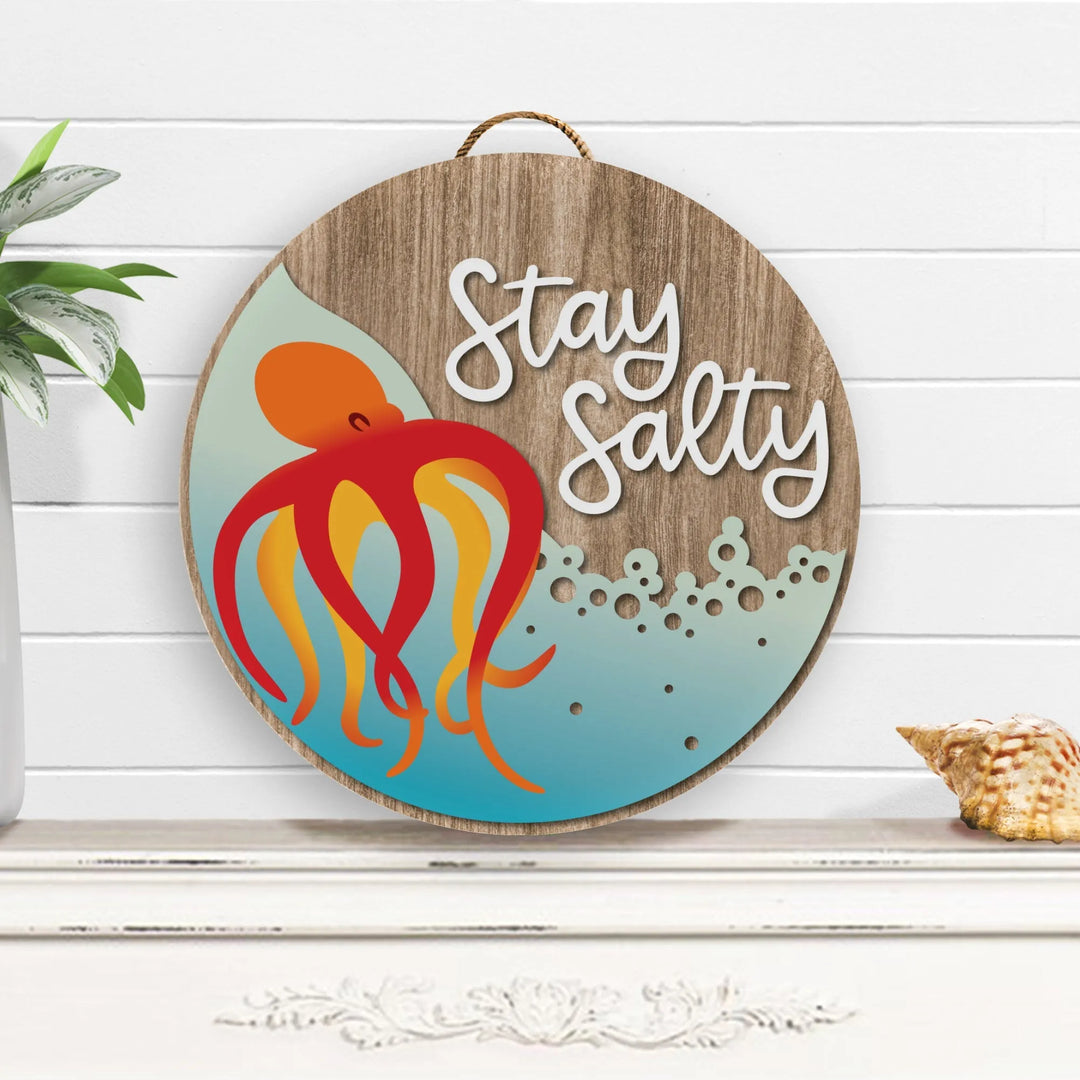 Stay Salty Beach House Wall Art - iCustomLabel