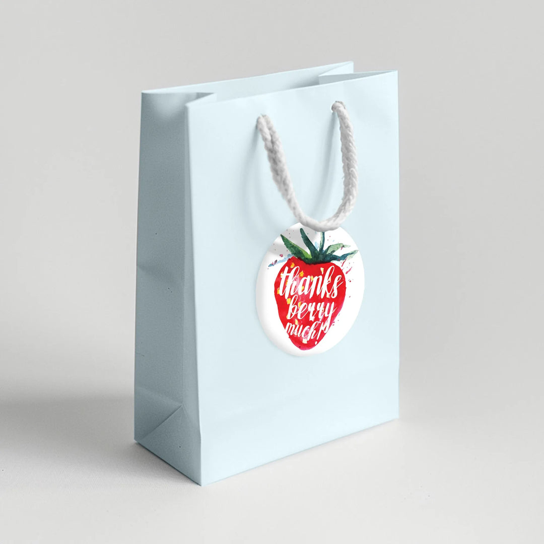 Strawberry Birthday Favor Labels - iCustomLabel