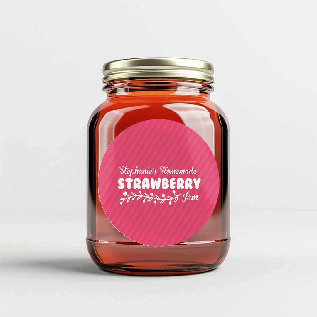 Strawberry Jam Canning Labels - iCustomLabel