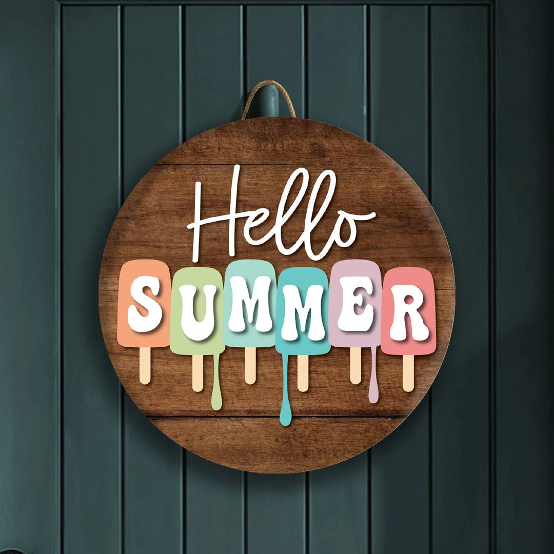 Summer Popsicle Front Door Decor - iCustomLabel