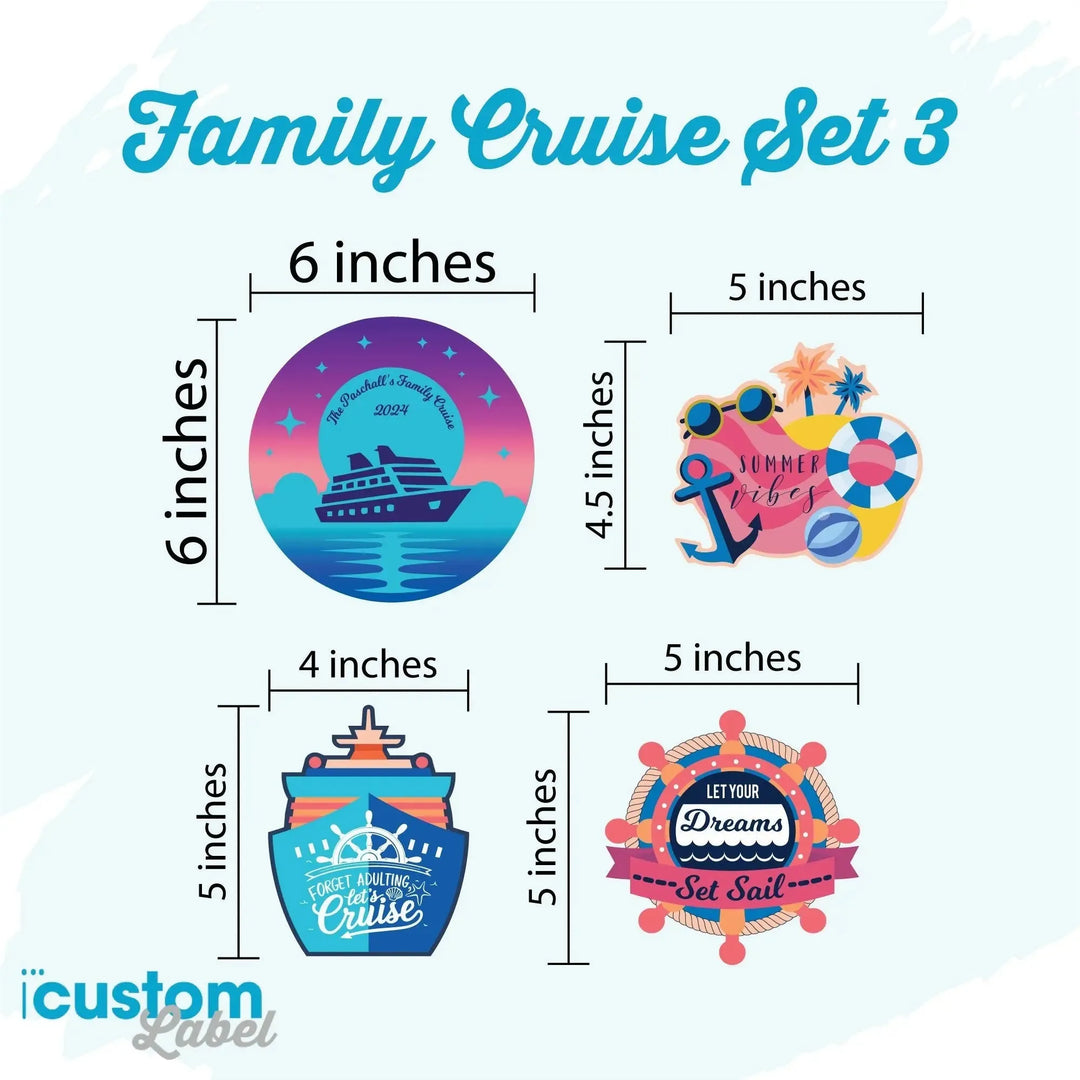 Summer Vibes Family Cruise Magnets - iCustomLabel