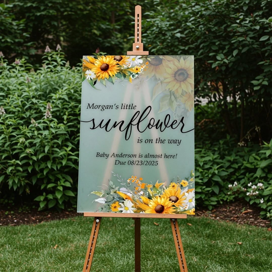 Sunflower Baby Shower Sign - iCustomLabel