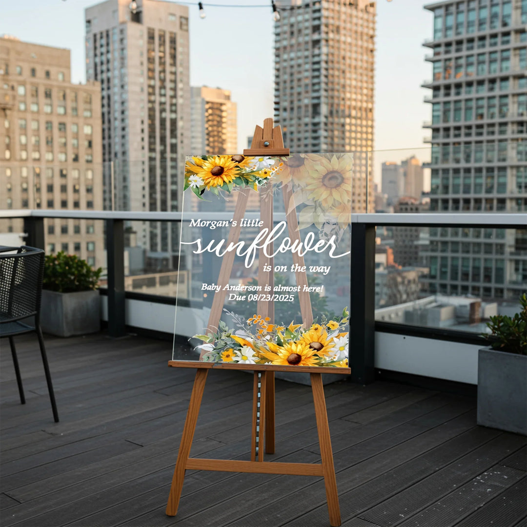Sunflower Baby Shower Sign - iCustomLabel