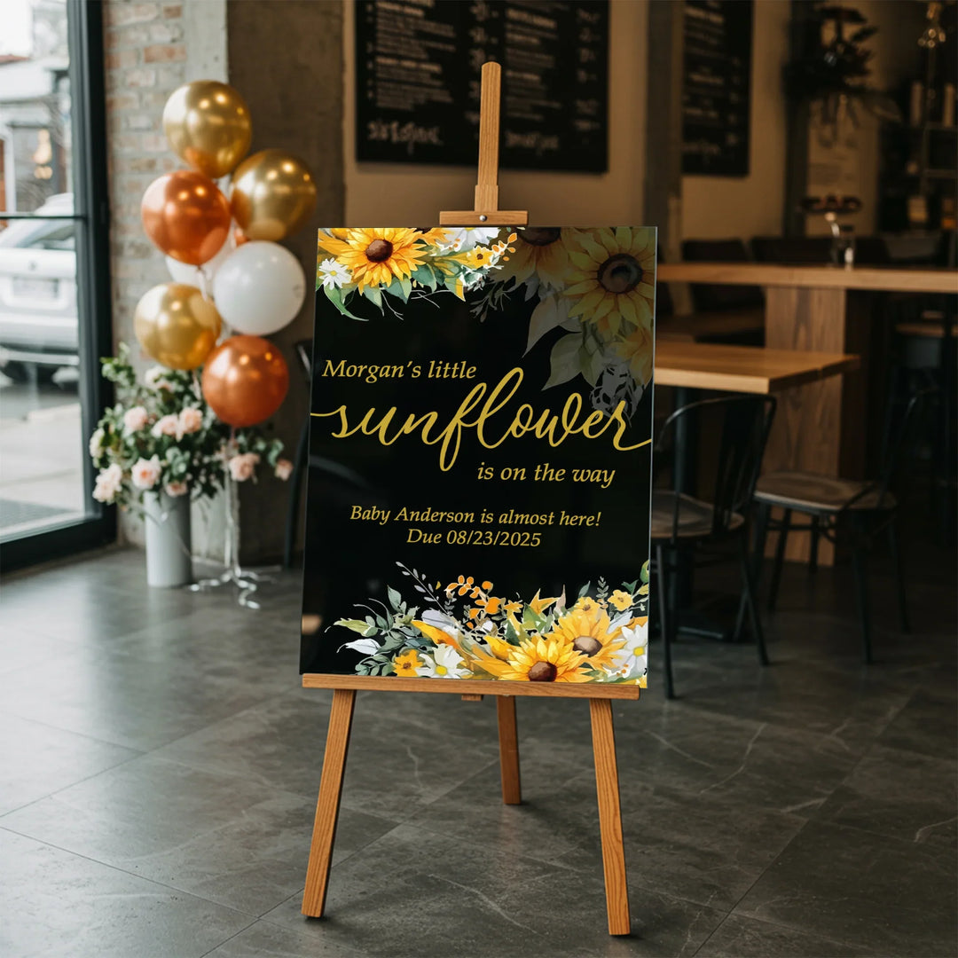 Sunflower Baby Shower Sign - iCustomLabel