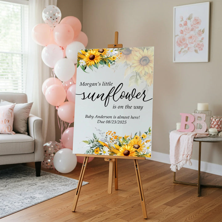 Sunflower Baby Shower Sign - iCustomLabel