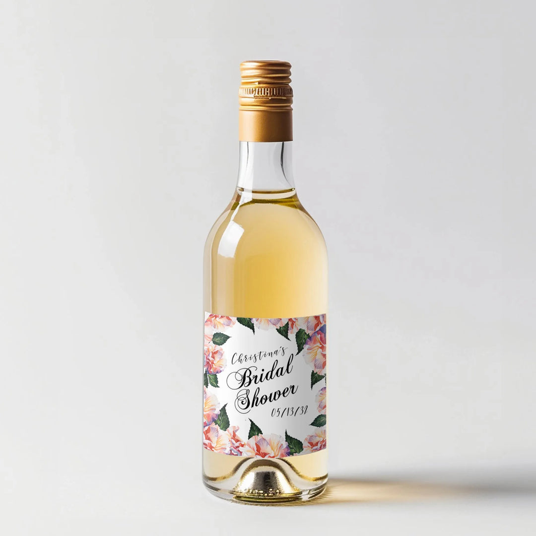Sunset Floral Mini Wine Label - iCustomLabel