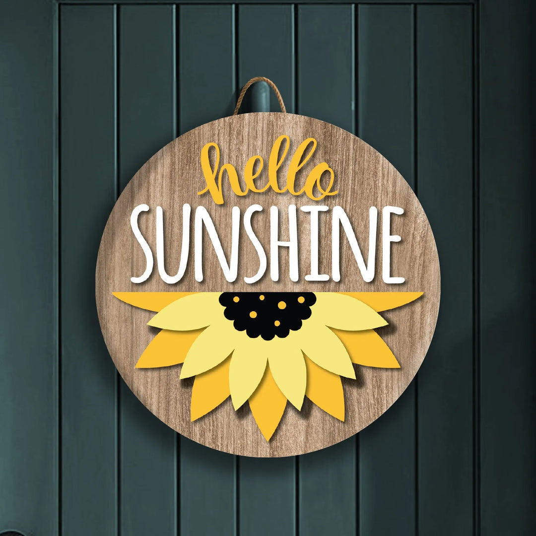 Sunshine Sunflower Front Door Decor - iCustomLabel