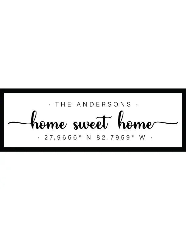 Sweet Home Coordinates Wall Decor - iCustomLabel
