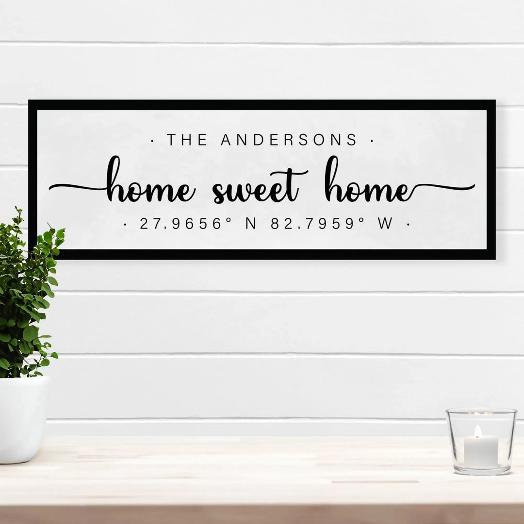 Sweet Home Coordinates Wall Decor - iCustomLabel