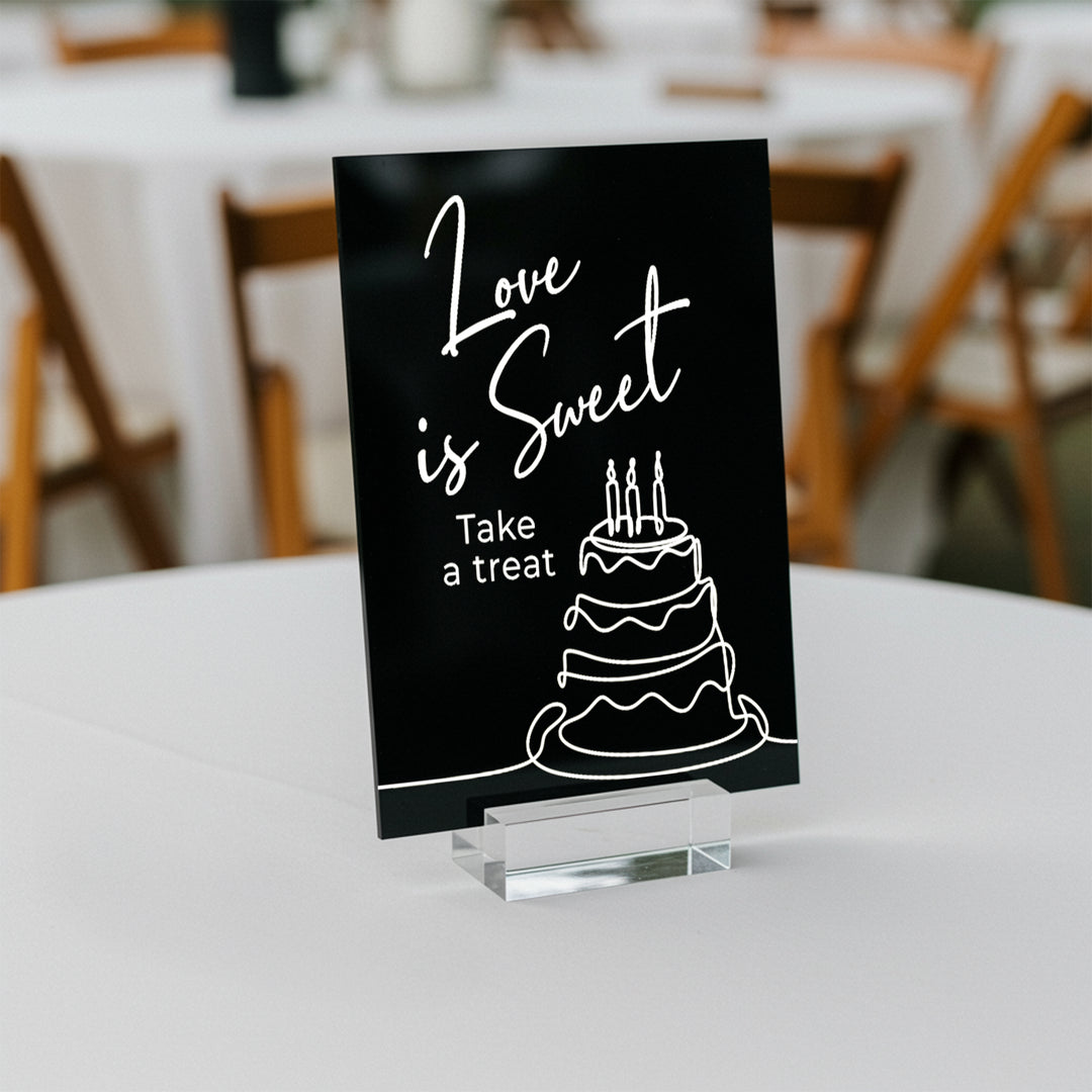 Sweet Treat Wedding Table Sign - iCustomLabel