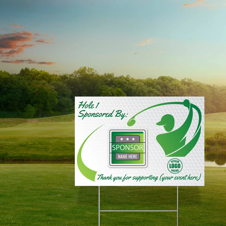 Swing Golf Hole Sponsor Yard Sign