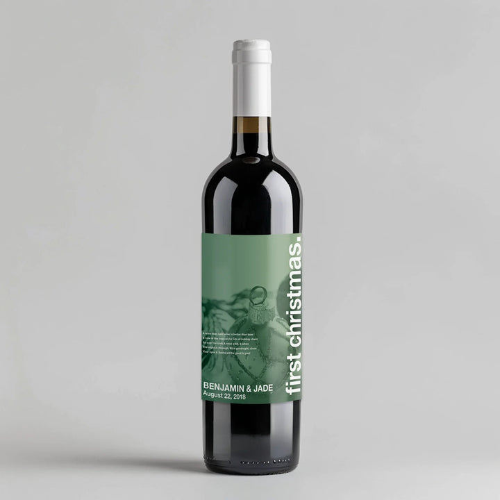 Swiss Pic First Christmas Milestone Wine Label