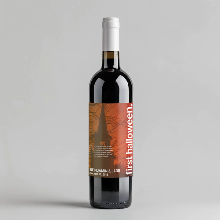Swiss Pic First Halloween Milestone Wine Label