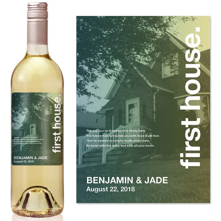 Swiss Pic First House Milestone Wine Label - iCustomLabel