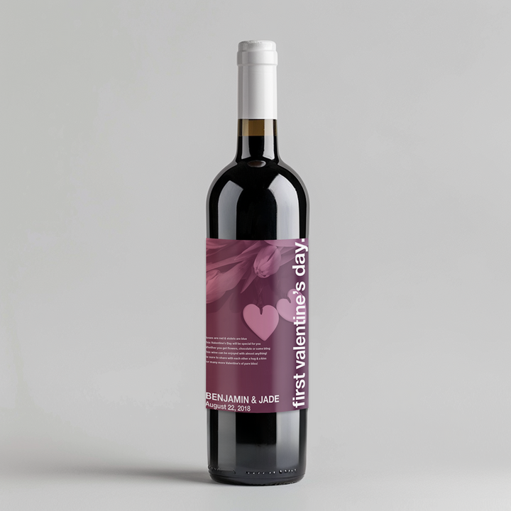 Swiss Pic Valentines Day Milestone Wine Label