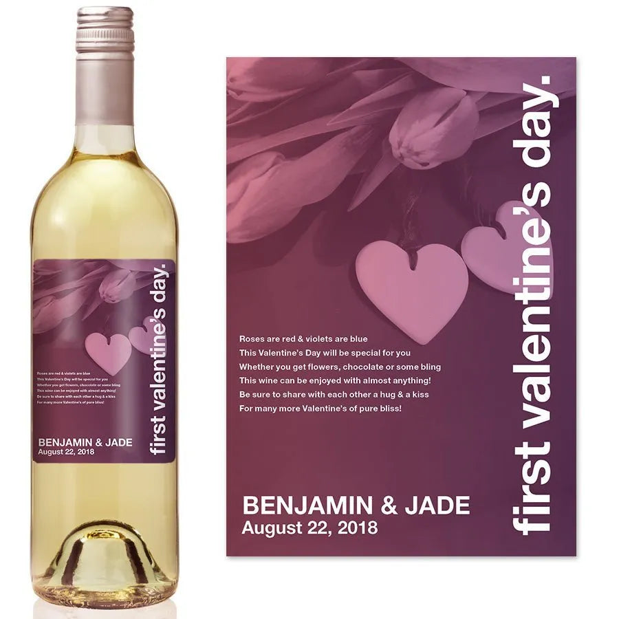 Swiss Pic Valentines Day Milestone Wine Label - iCustomLabel