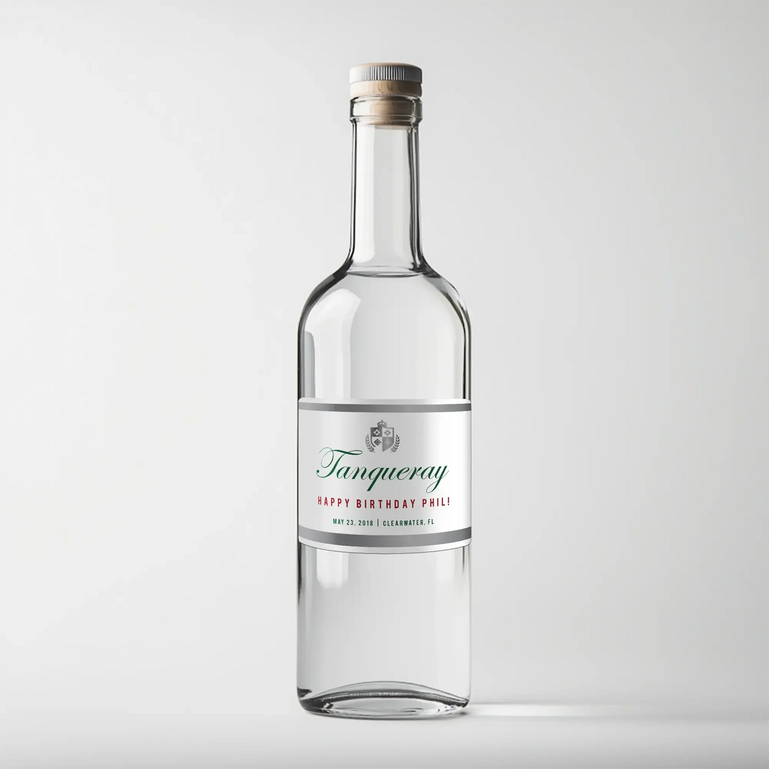 Tanqueray Birthday Liquor Label - iCustomLabel
