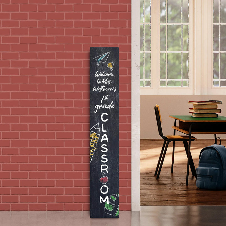 Teacher Blackboard Leaner Welcome Sign - iCustomLabel