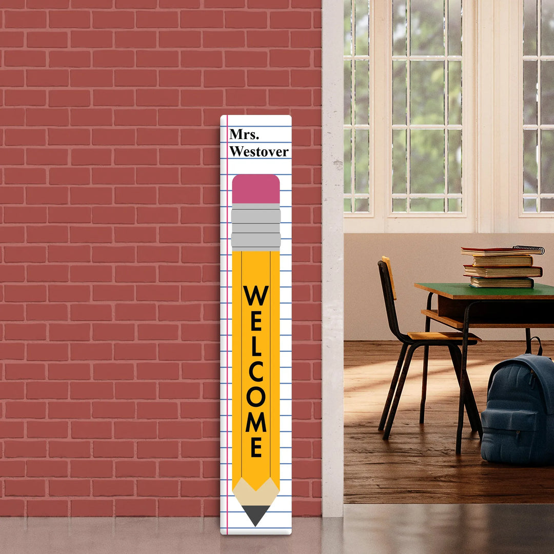 Teacher Blackboard Leaner Welcome Sign - iCustomLabel