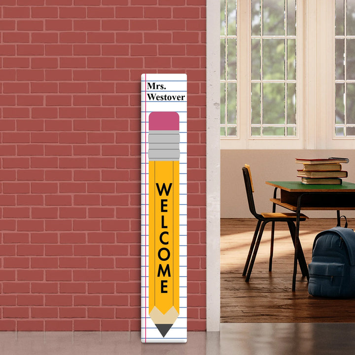 Teacher Blackboard Leaner Welcome Sign - iCustomLabel