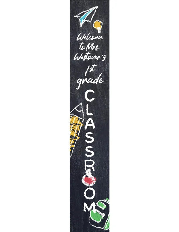Teacher Blackboard Leaner Welcome Sign - iCustomLabel