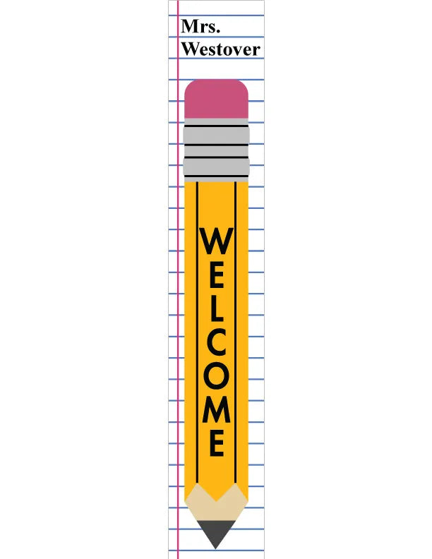 Teacher Blackboard Leaner Welcome Sign - iCustomLabel
