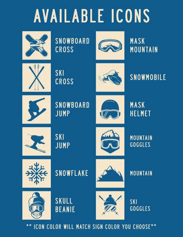 The Nut Ski Trail Distressed Metal Sign - iCustomLabel