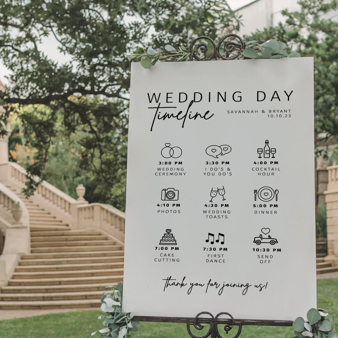 Timeline Wedding Sign - iCustomLabel