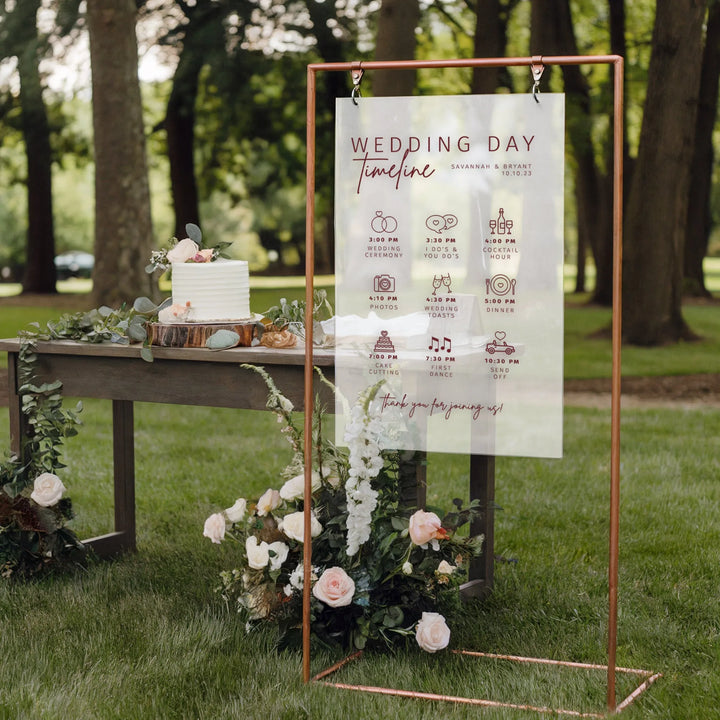 Timeline Wedding Sign - iCustomLabel