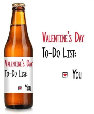 To Do Valentine Beer Label - iCustomLabel