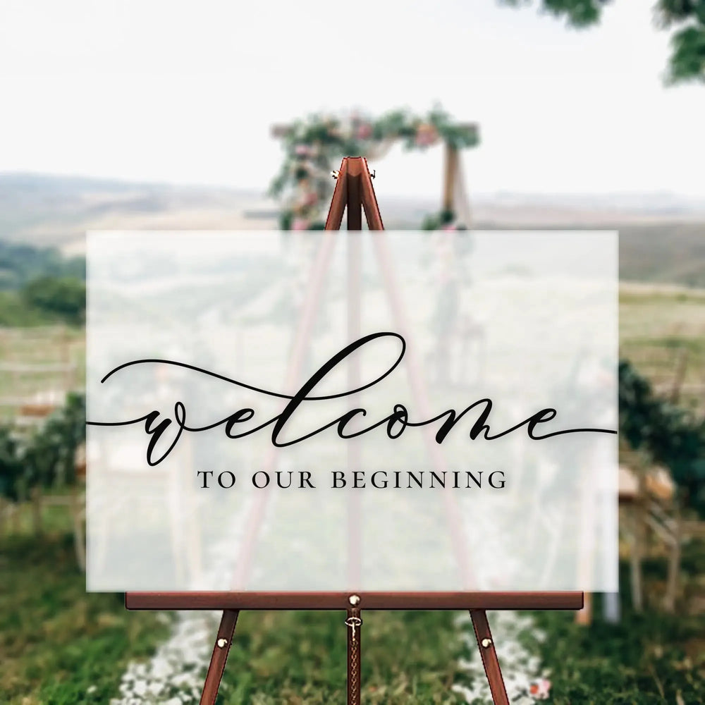 To Our Beginning Wedding Welcome Sign - iCustomLabel