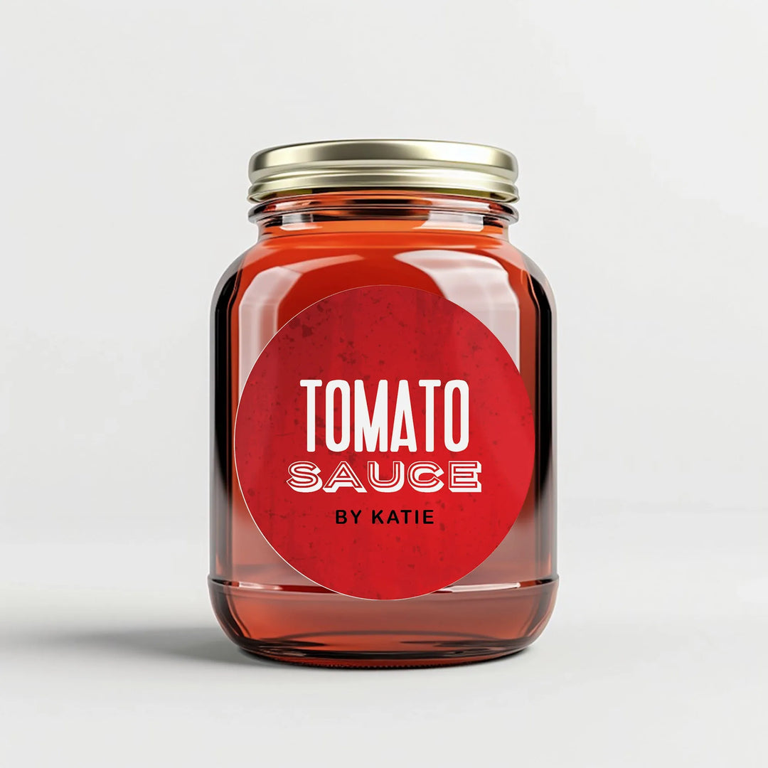 Tomato Sauce Canning Labels - iCustomLabel