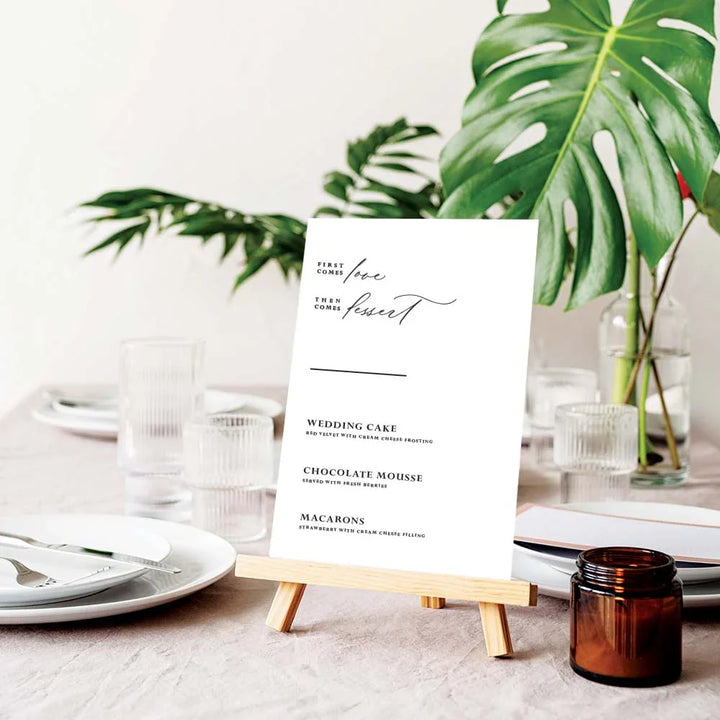 top-first-comes-love-dessert-wedding-table-sign-icustomlabel-2 - iCustomLabel