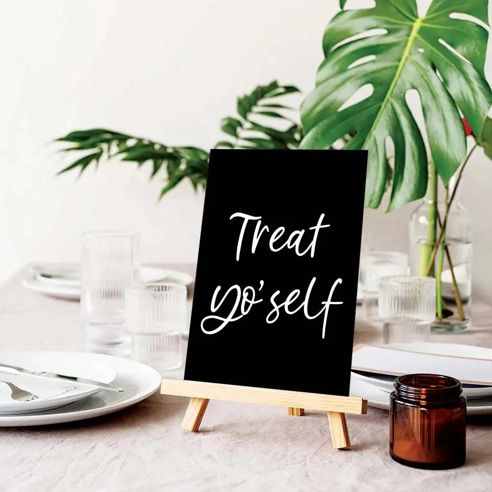 Treat Yo Self Baby Shower Table Sign - iCustomLabel