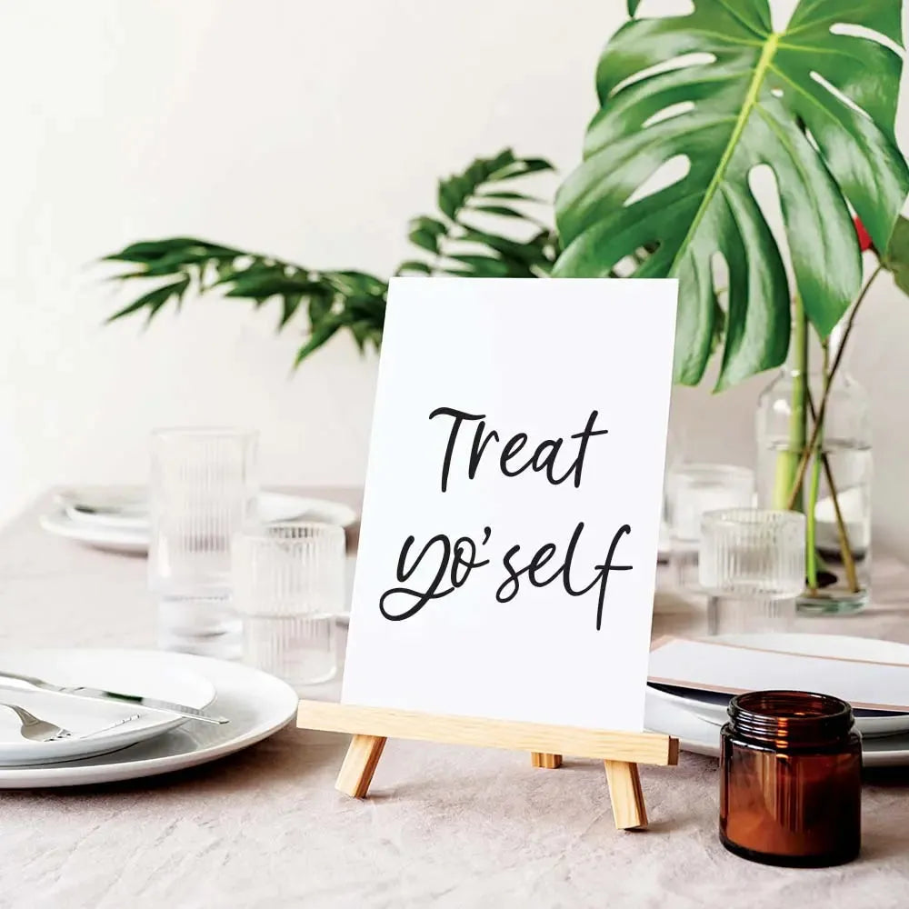 Treat Yo Self Wedding Table Sign - iCustomLabel