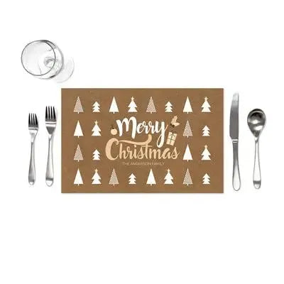 Tree Pattern Christmas Placemats - iCustomLabel