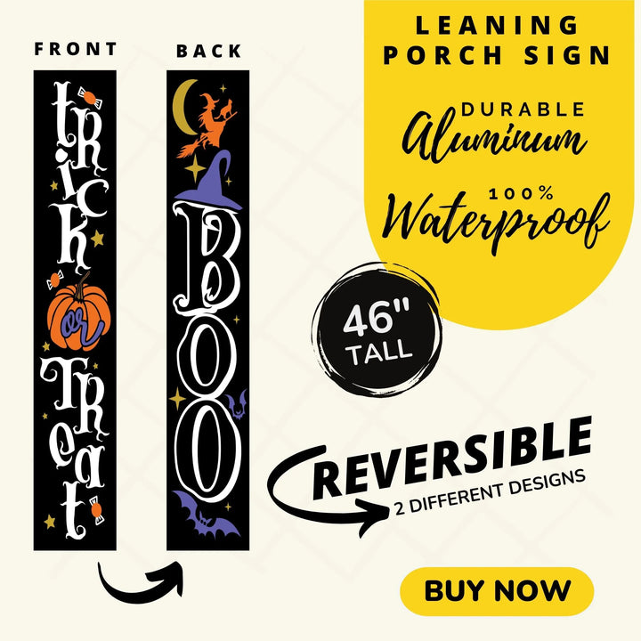 Trick or Treat Halloween Porch Sign - iCustomLabel