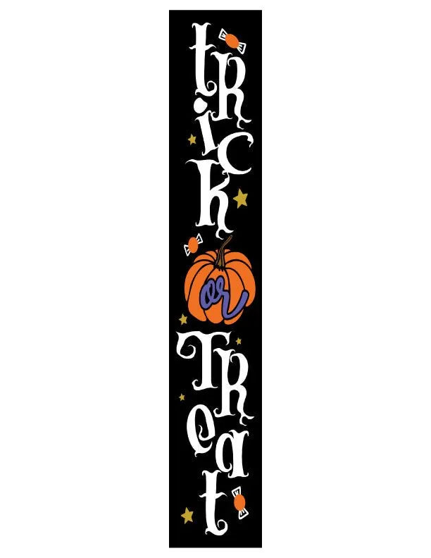 Trick or Treat Halloween Porch Sign - iCustomLabel