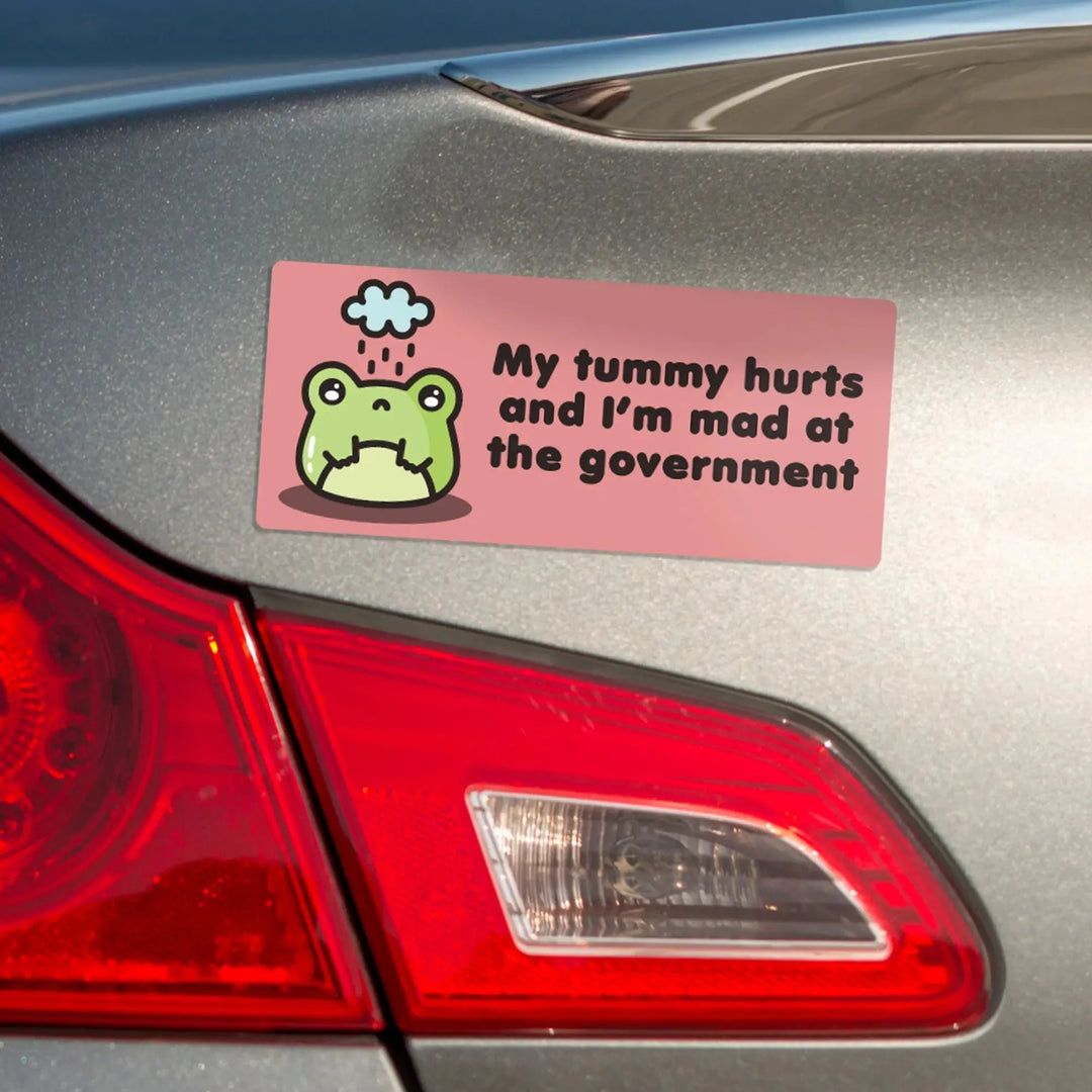 Tummy Hurts Magnet Bumper Sticker - iCustomLabel