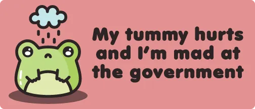 Tummy Hurts Magnet Bumper Sticker - iCustomLabel
