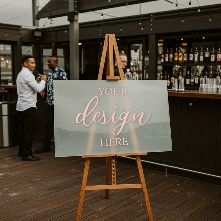 Upload Your Design Acrylic Sign - Horizontal - iCustomLabel