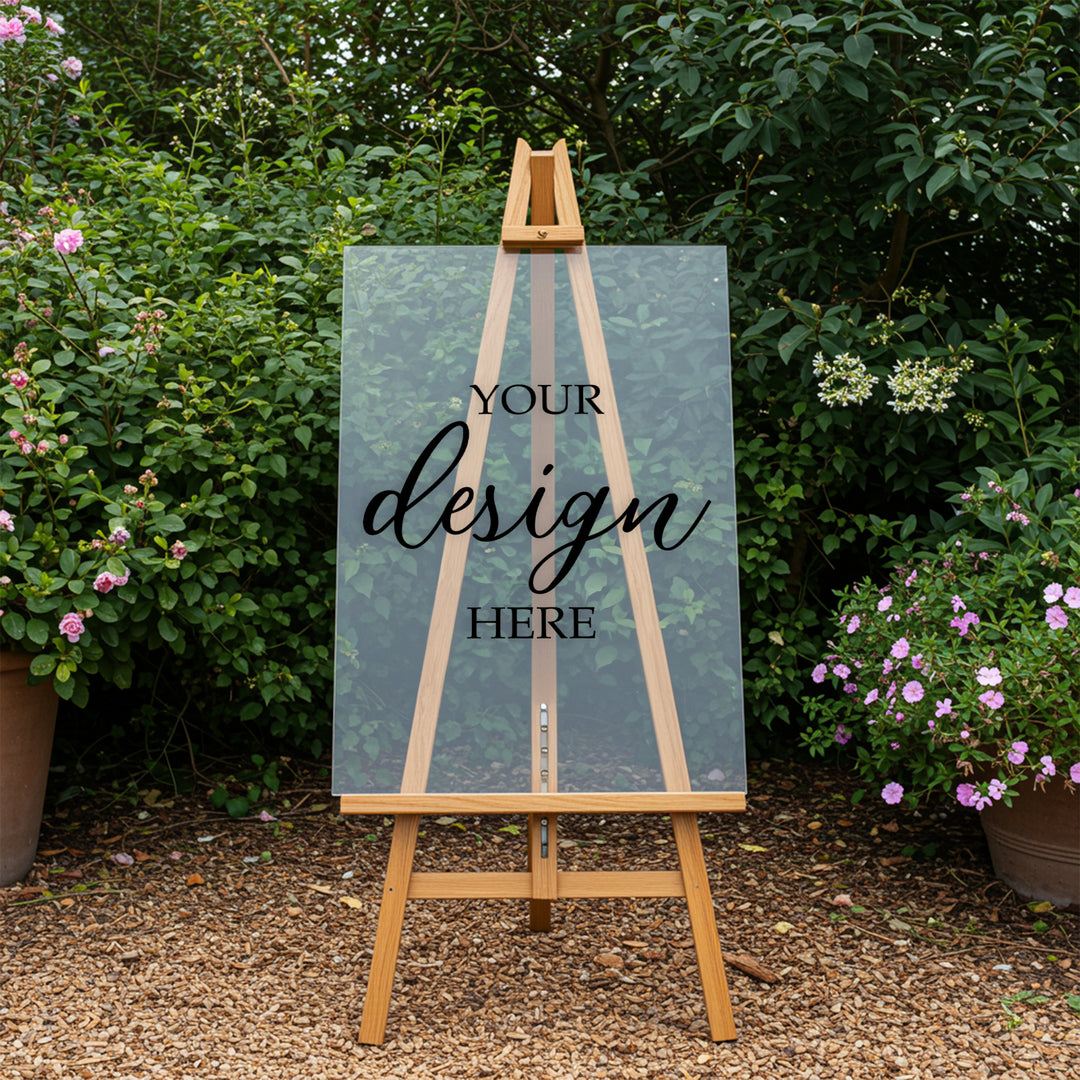 Upload Your Design Acrylic Sign - Vertical - iCustomLabel