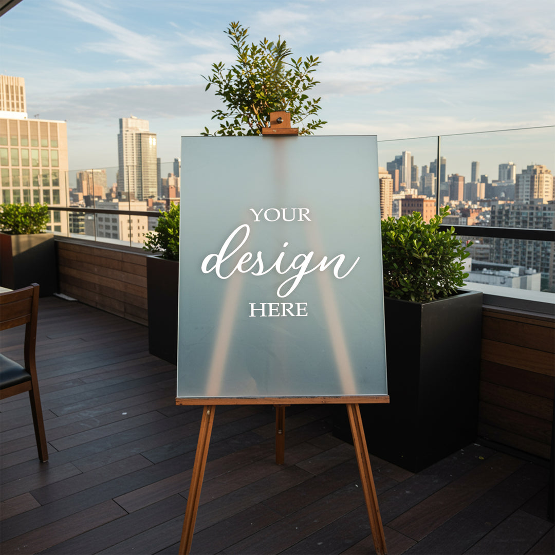 Upload Your Design Acrylic Sign - Vertical - iCustomLabel
