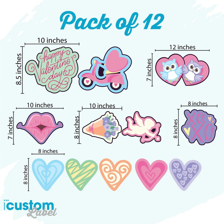 Valentine Heart Garage Magnets - iCustomLabel