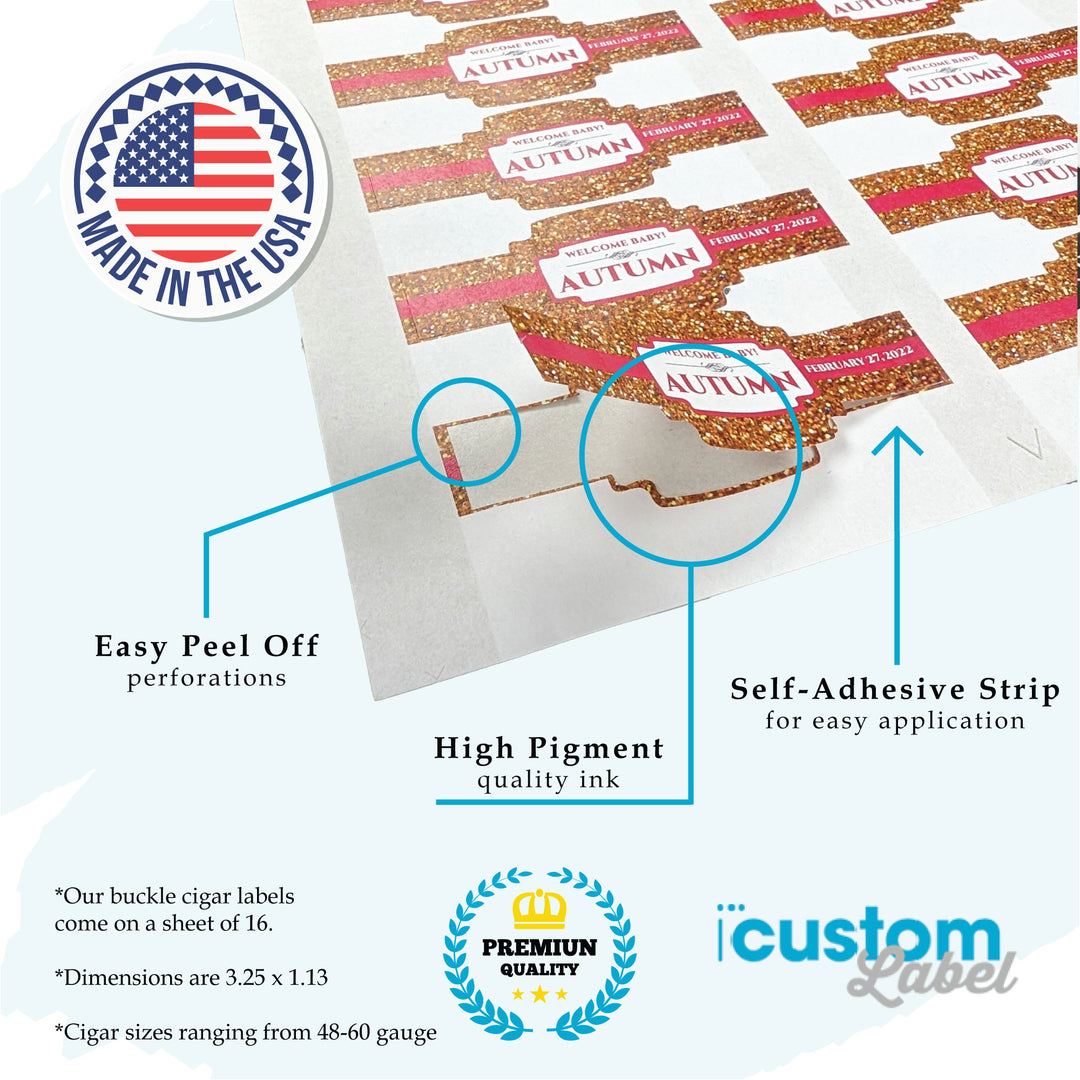 Vintage Paper Birthday Cigar Bands - iCustomLabel