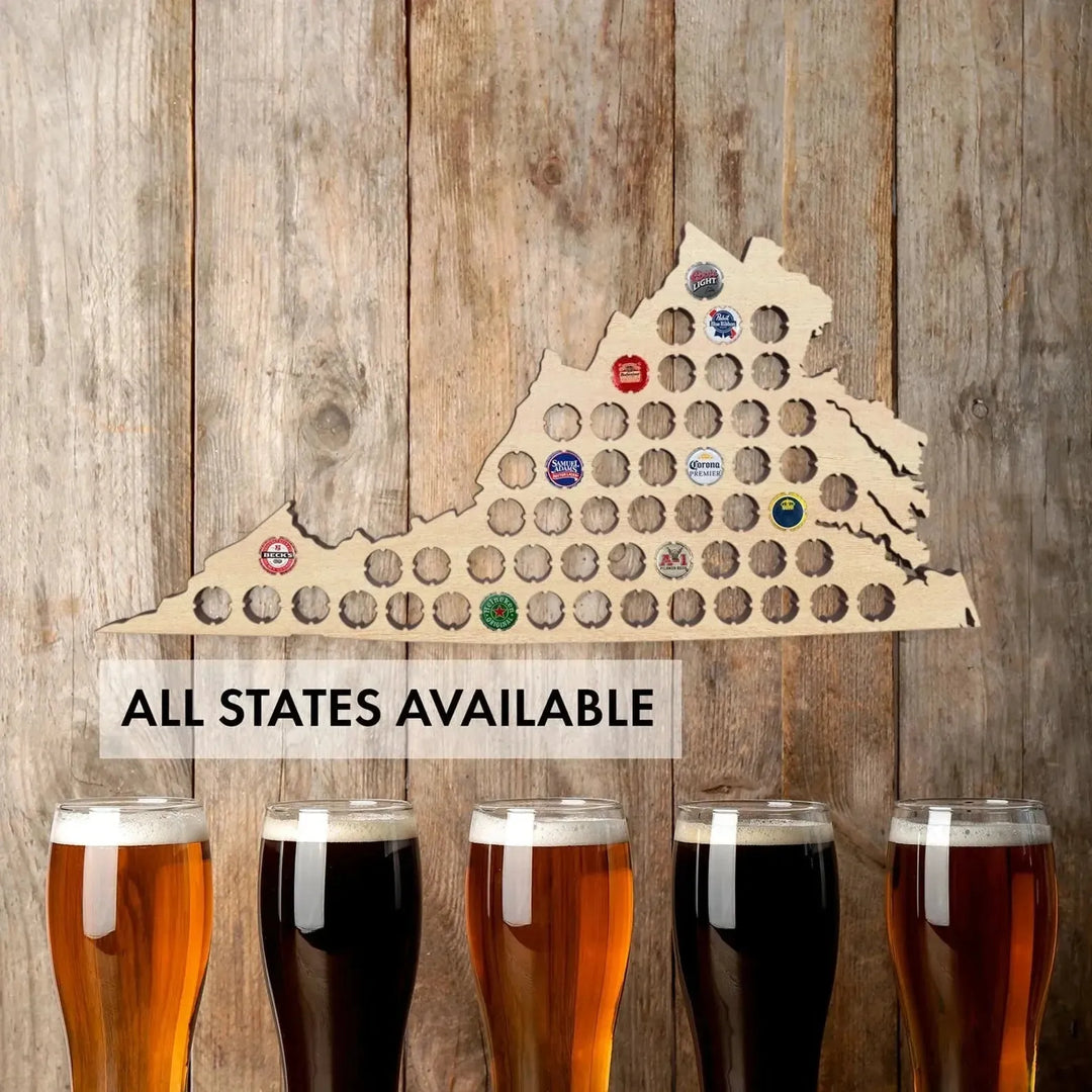 Virginia Beer Cap Holder Sign - iCustomLabel