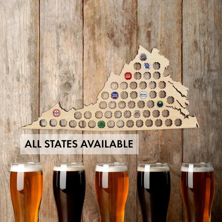 Virginia Beer Cap Holder Sign - iCustomLabel