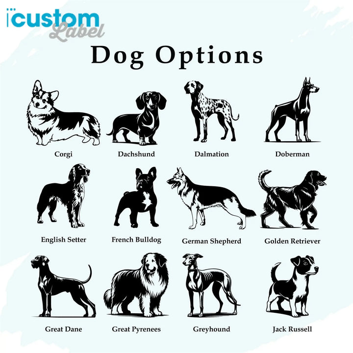 Warning Dog Breed Outdoor Sign - iCustomLabel